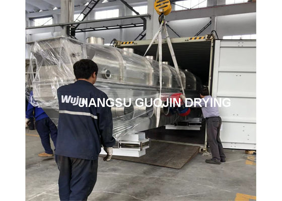 स्टेनलेस स्टील फ्लूइड बेड ड्रायर 290-420kg/h क्षमता 40-70 डिग्री आउटलेट एयर टेम्प 14.4 M2 बिस्तर क्षेत्र