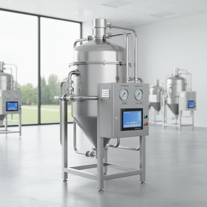 फार्मास्युटिकल एटमाइज्ड ड्रायर जिसमें इनलेट तापमान 140350 और स्वचालित नियंत्रण शामिल है, समाधान सुखाने के लिए डिज़ाइन किया गया